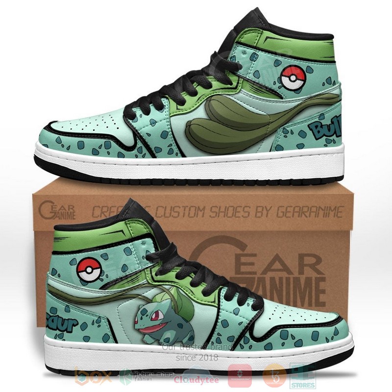 Pokemon Bulbasaur Anime Air Jordan high top Sneaker Shoes 1 Pokemon Bulbasaur Anime Air Jordan high top shoes