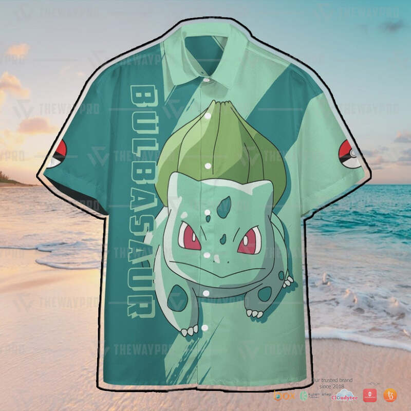 Pokemon Bulbasaur Hawaiian shirt 1 Pokemon Bulbasaur Hawaiian shirt