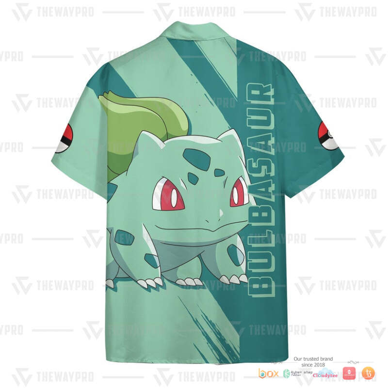 Pokemon Bulbasaur Hawaiian shirt 4 Pokemon Bulbasaur Hawaiian shirt 1 2 3