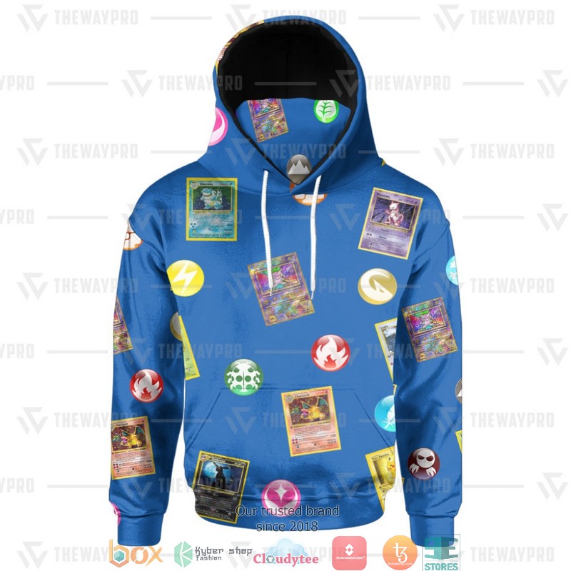 Pokemon Cards And Elements Snood Mask Hoodie 1