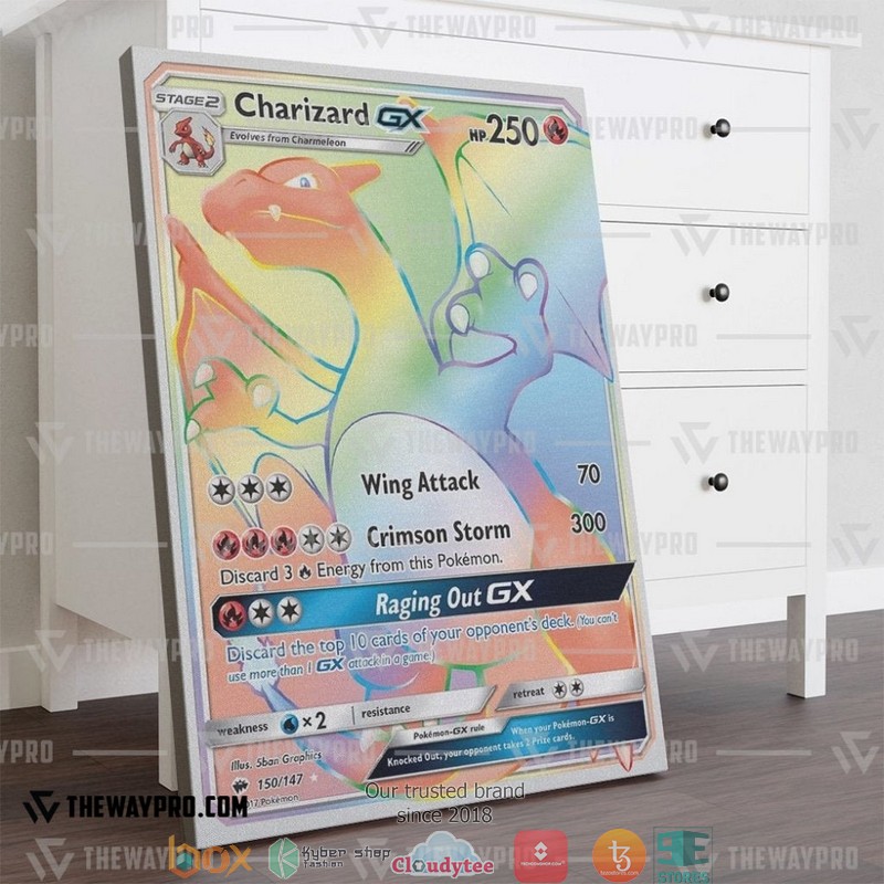 Pokemon Charizard GX 250 Canvas 1