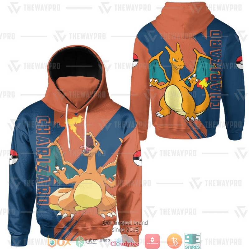Pokemon Charizard Snood Mask Hoodie 3 Pokemon Charizard Snood Mask Hoodie 1 2