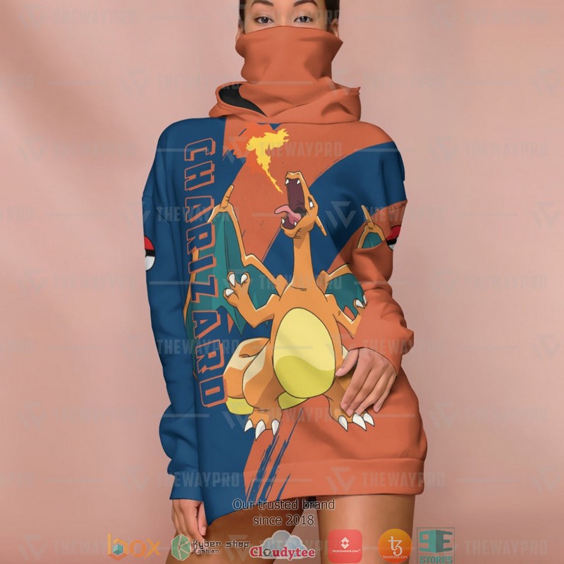 Pokemon Charizard Snood Mask Hoodie 5 Pokemon Charizard Snood Mask Hoodie 1 2 3 4