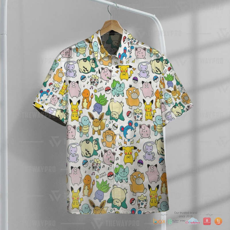 Pokemon Cute Poke Seamless Pattern Hawaiian shirt 2 Pokemon Cute Poke Seamless Pattern Hawaiian shirt 1