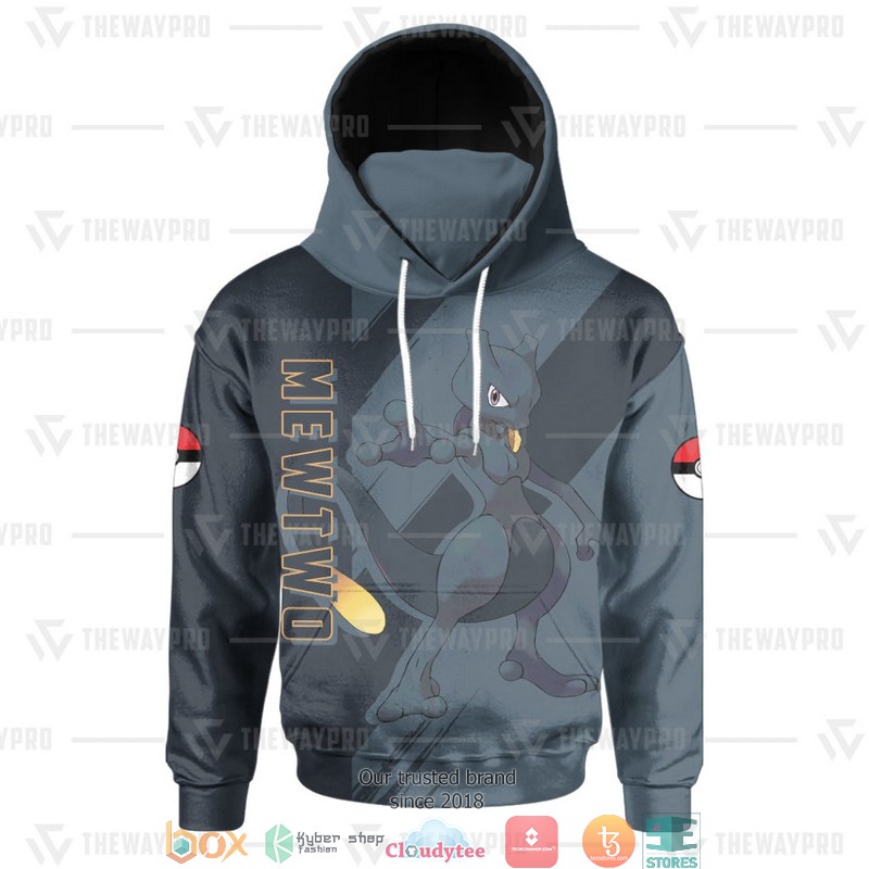 Pokemon Dark Mewtwo Snood Mask Hoodie 1