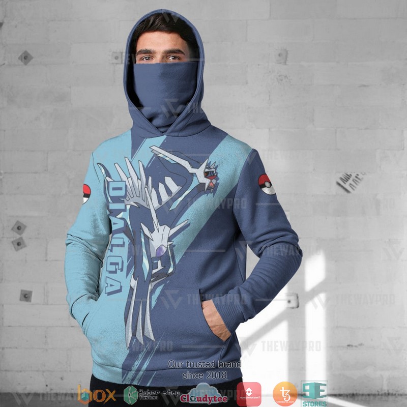 Pokemon Dialga Snood Mask Hoodie