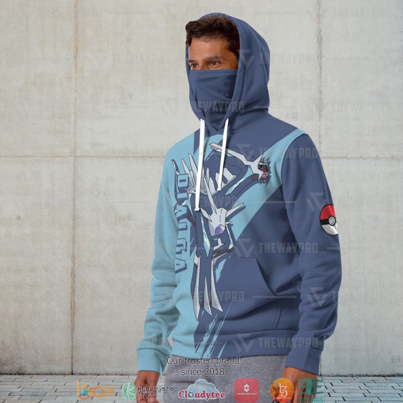 Pokemon Dialga Snood Mask Hoodie 1