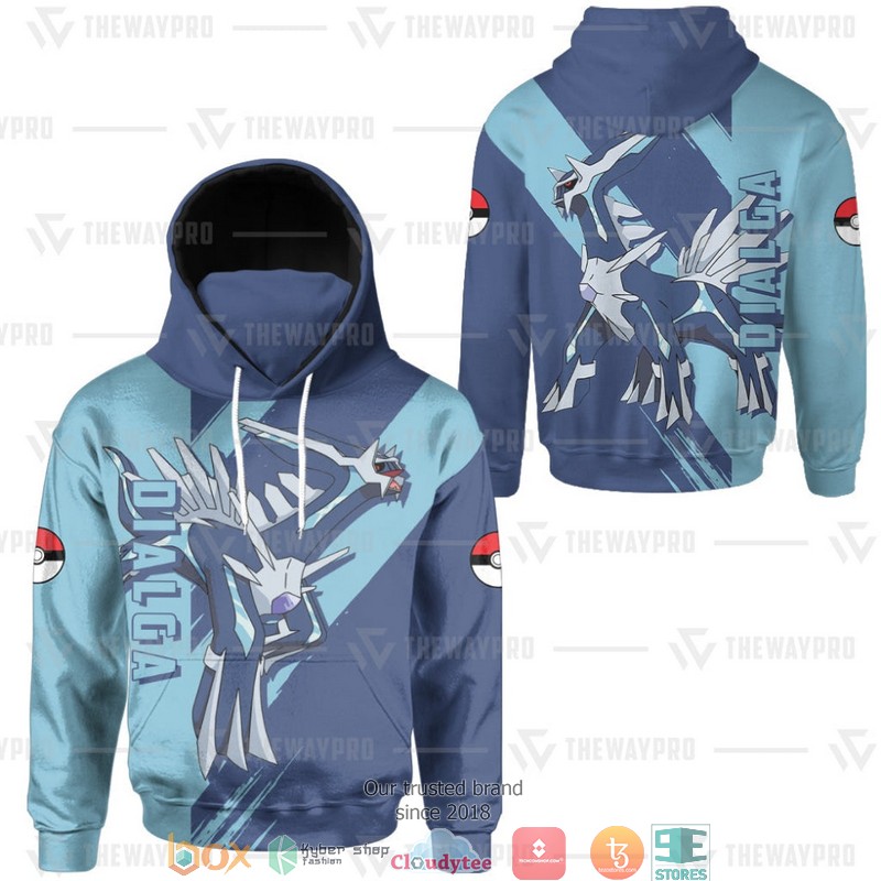 Pokemon Dialga Snood Mask Hoodie 4 Pokemon Dialga Snood Mask Hoodie 1 2 3