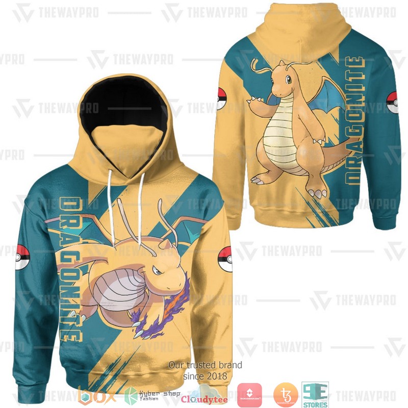 Pokemon Dragonite Snood Mask Hoodie 3 Pokemon Dragonite Snood Mask Hoodie 1 2