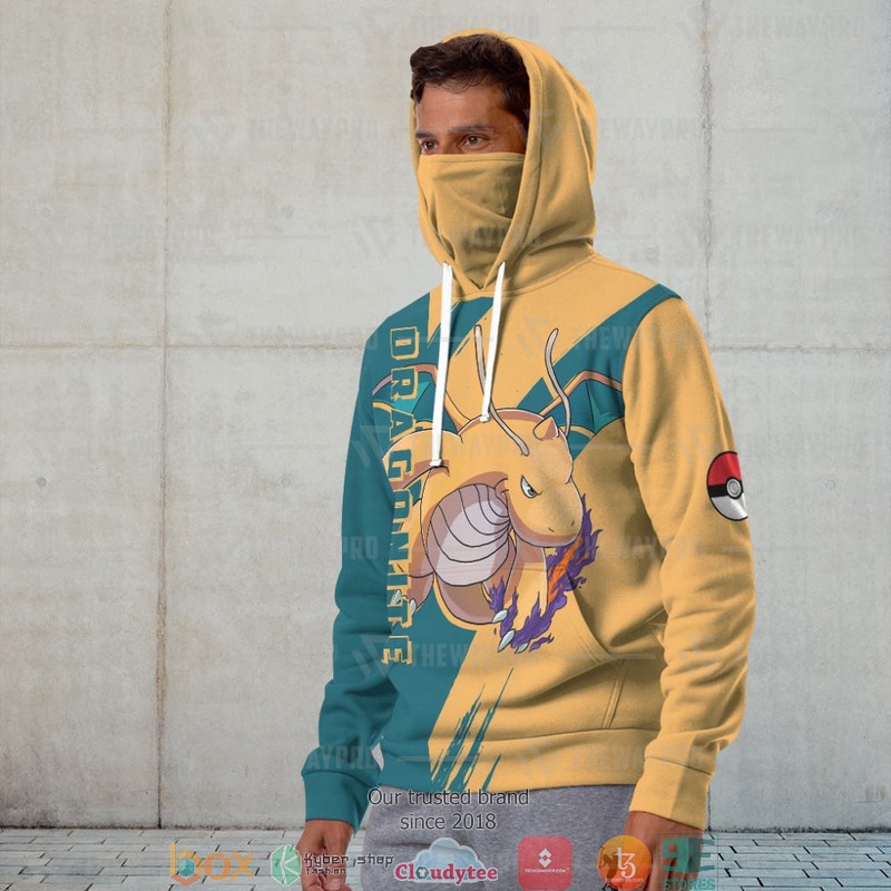 Pokemon Dragonite Snood Mask Hoodie 4 Pokemon Dragonite Snood Mask Hoodie 1 2 3