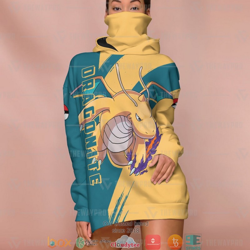 Pokemon Dragonite Snood Mask Hoodie 5 Pokemon Dragonite Snood Mask Hoodie 1 2 3 4