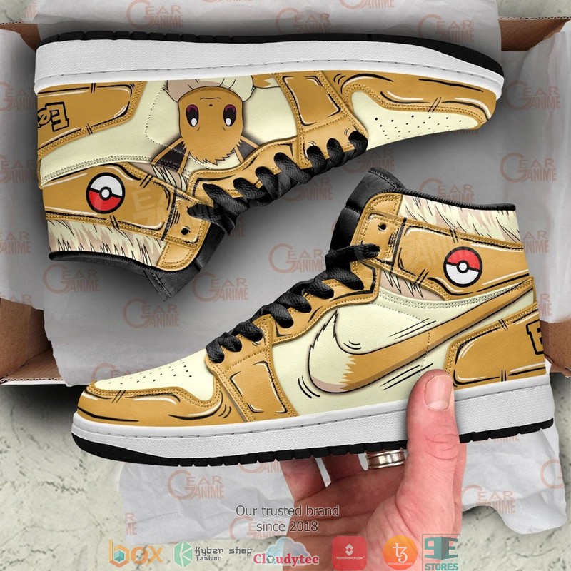 Pokemon Eevee Anime Air Jordan High top shoes 1