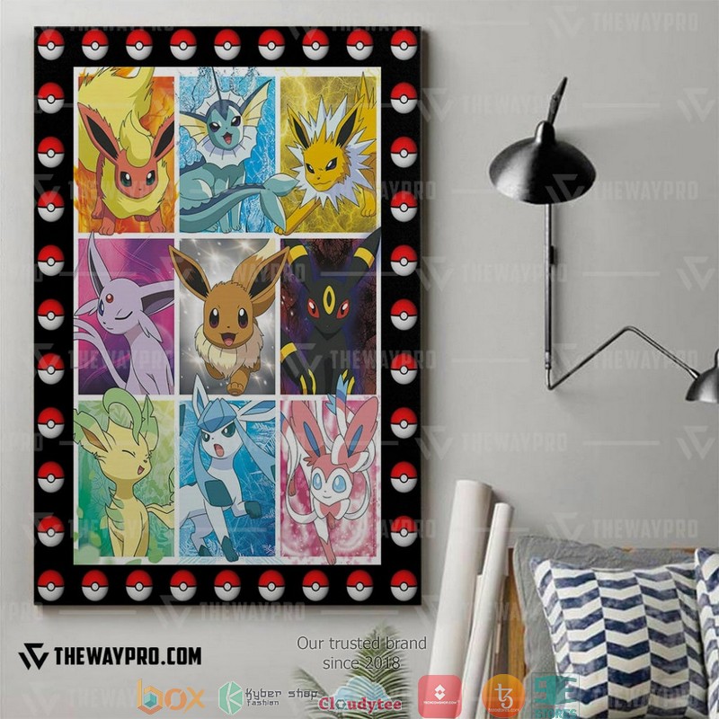 Pokemon Eevee Collection Canvas 3 Pokemon Eevee Collection Canvas 1 2