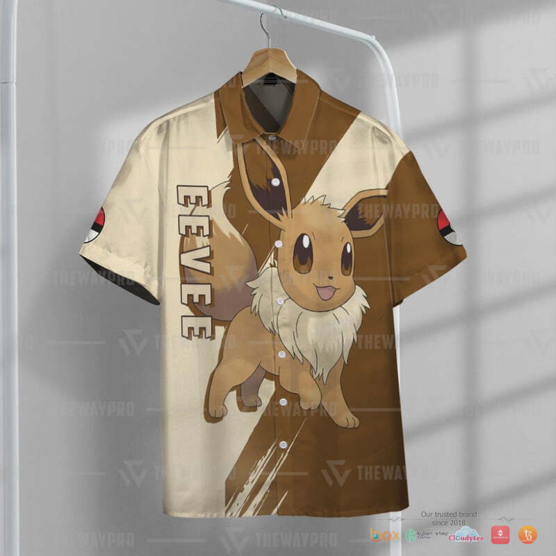 Pokemon Eevee Hawaiian shirt 2 Pokemon Eevee Hawaiian shirt 1