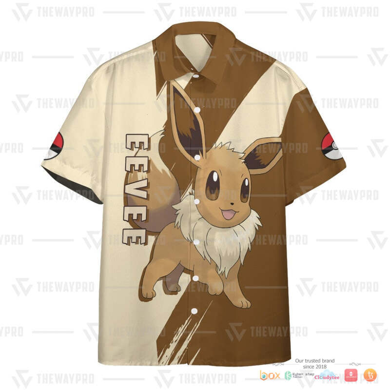 Pokemon Eevee Hawaiian shirt 3 Pokemon Eevee Hawaiian shirt 1 2