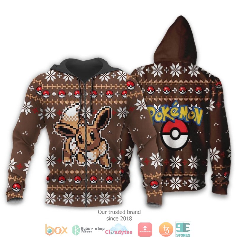 Pokemon Eevee Xmas 3d shirt hoodie 1