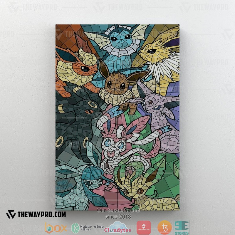 Pokemon Eevee and Eeveelutions Canvas 1