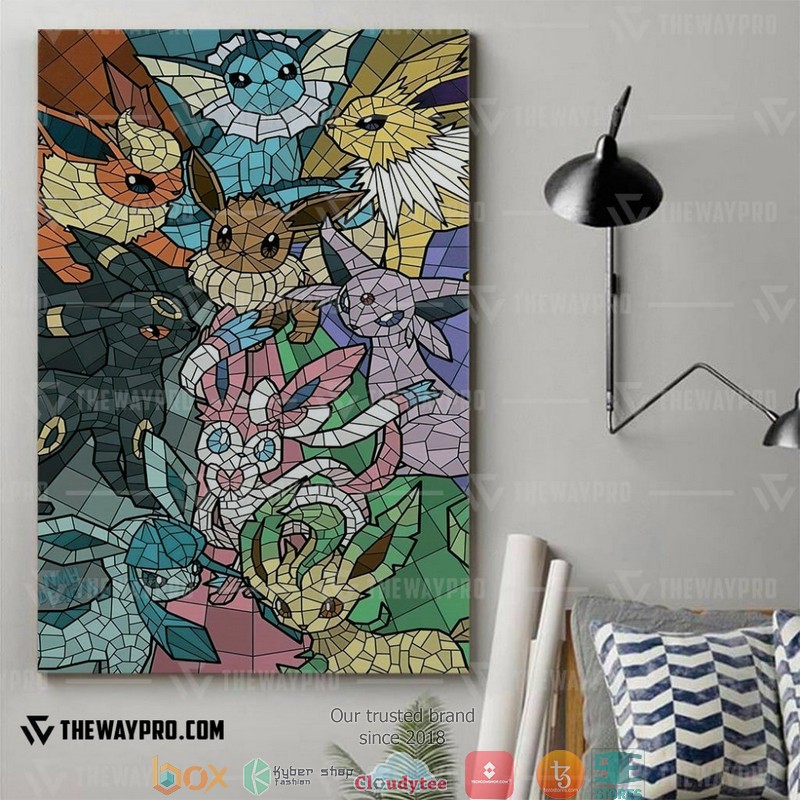 Pokemon Eevee and Eeveelutions Canvas 3 Pokemon Eevee and Eeveelutions Canvas 1 2