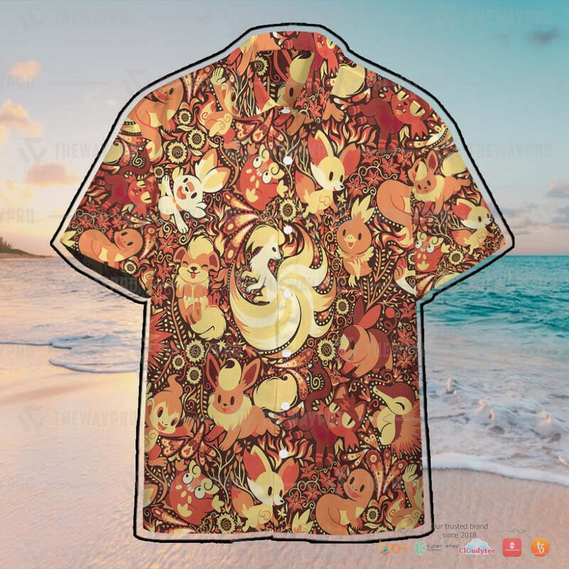 Pokemon Fire 2 Hawaiian shirt