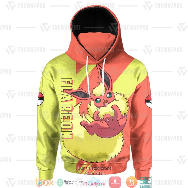 Pokemon Flareon Snood Mask Hoodie 1