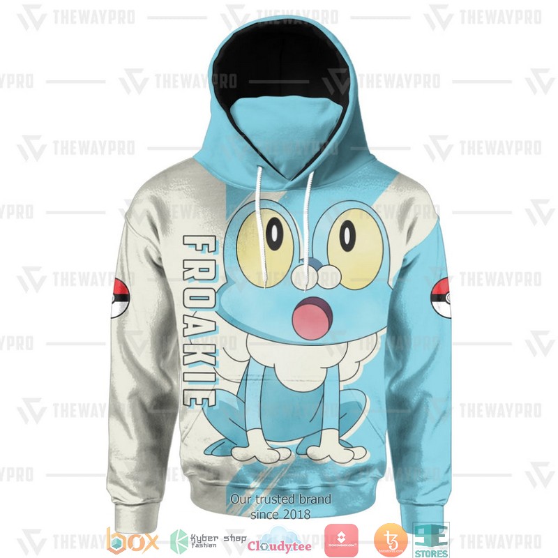 Pokemon Froakie Snood Mask Hoodie 1