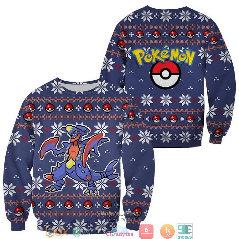 Pokemon Garchomp Xmas 3d shirt hoodie