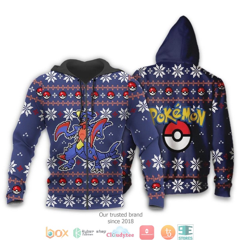 Pokemon Garchomp Xmas 3d shirt hoodie 1