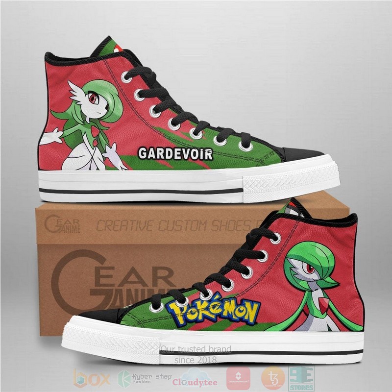 Pokemon Gardevoir Anime Canvas High Top Shoes