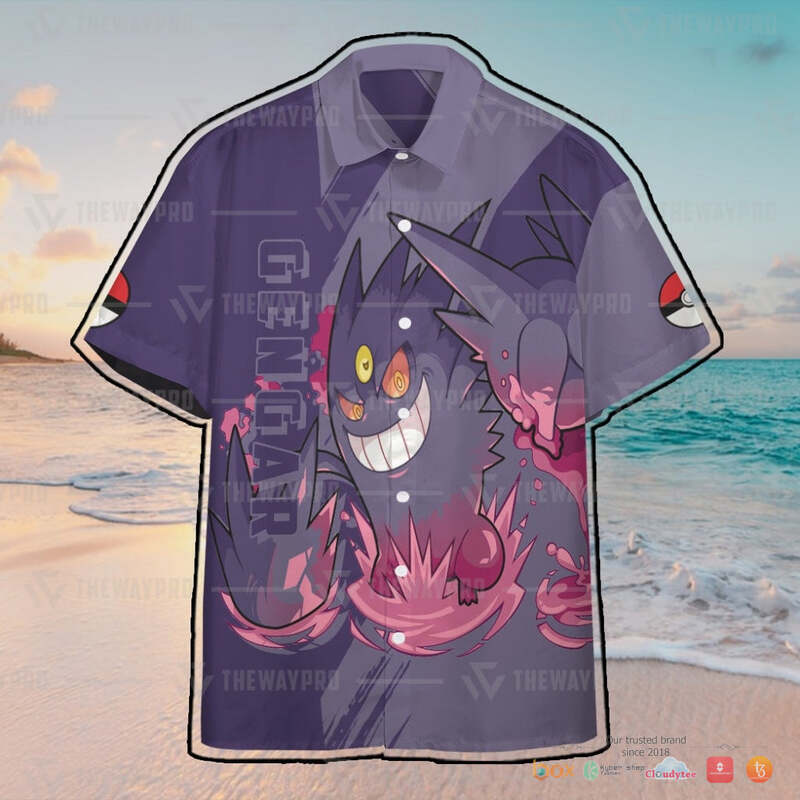 Pokemon Gengar Hawaiian shirt 1 Pokemon Gengar Hawaiian shirt