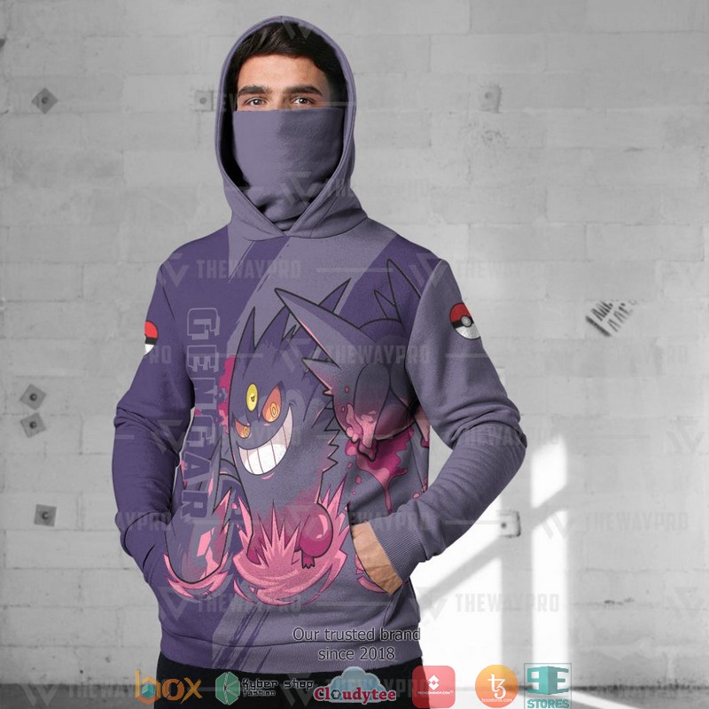 Pokemon Gengar Snood Mask Hoodie