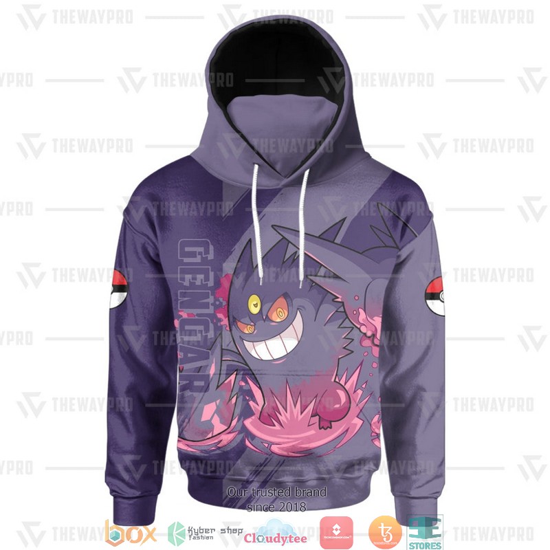 Pokemon Gengar Snood Mask Hoodie 1