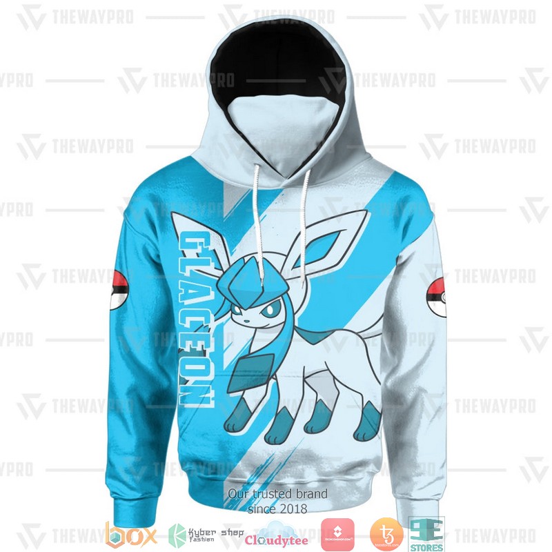 Pokemon Glaceon Snood Mask Hoodie 1