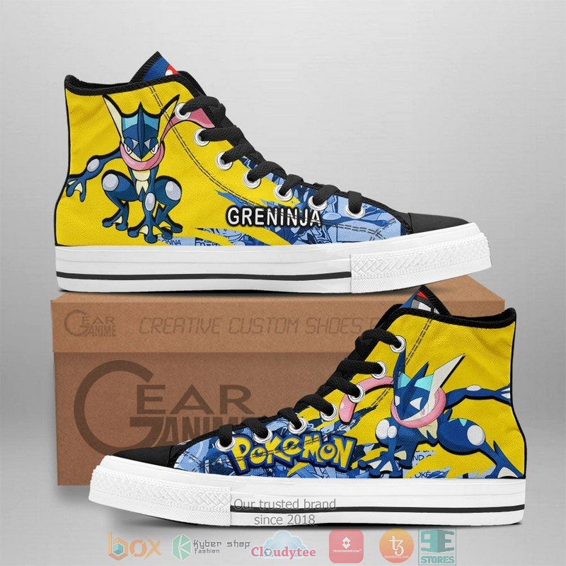 Pokemon Greninja High Top Canvas Shoes 1 Pokemon Greninja High Top Canvas Shoes