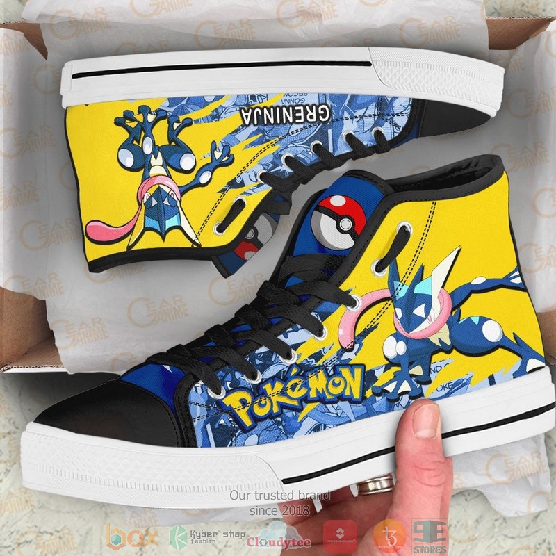 Pokemon Greninja High Top Canvas Shoes 2 Pokemon Greninja High Top Canvas Shoes 1