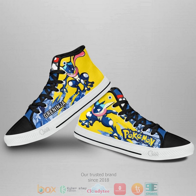 Pokemon Greninja High Top Canvas Shoes 3 Pokemon Greninja High Top Canvas Shoes 1 2