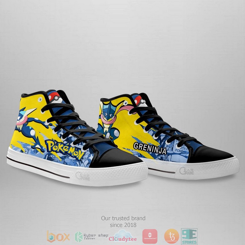 Pokemon Greninja High Top Canvas Shoes 4 Pokemon Greninja High Top Canvas Shoes 1 2 3