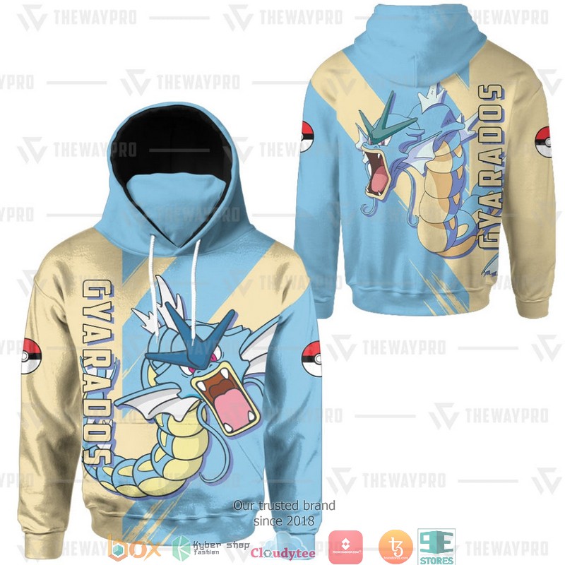 Pokemon Gyarados Snood Mask Hoodie 3 Pokemon Gyarados Snood Mask Hoodie 1 2