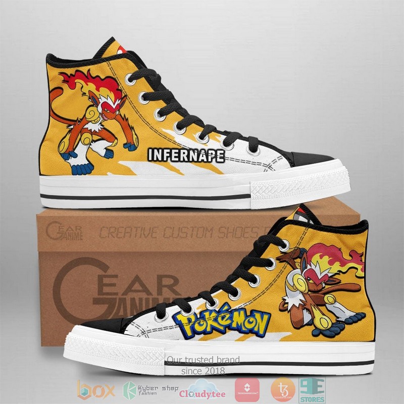 Pokemon Infernape High Top Canvas Shoes 9 Pokemon Infernape High Top Canvas Shoes