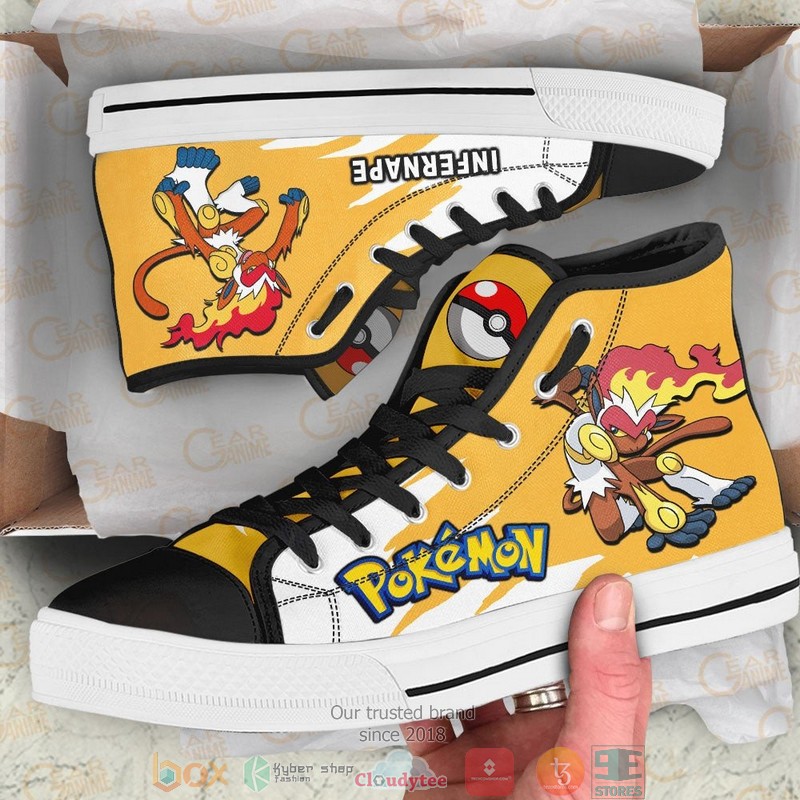 Pokemon Infernape High Top Canvas Shoes 2 Pokemon Infernape High Top Canvas Shoes 1