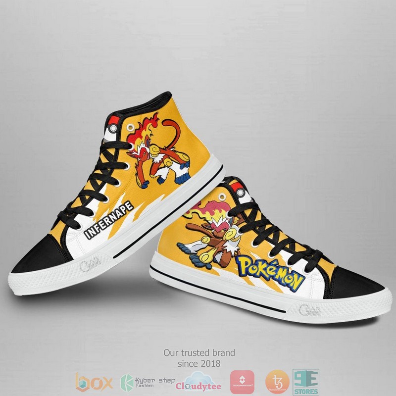 Pokemon Infernape High Top Canvas Shoes 3 Pokemon Infernape High Top Canvas Shoes 1 2