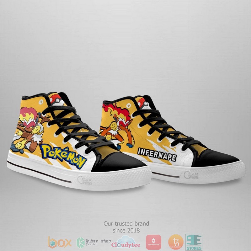 Pokemon Infernape High Top Canvas Shoes 4 Pokemon Infernape High Top Canvas Shoes 1 2 3