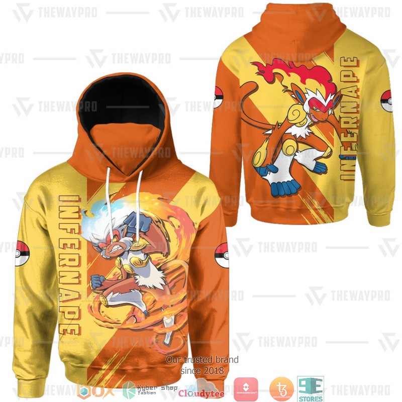 Pokemon Infernape Snood Mask Hoodie 3 Pokemon Infernape Snood Mask Hoodie 1 2