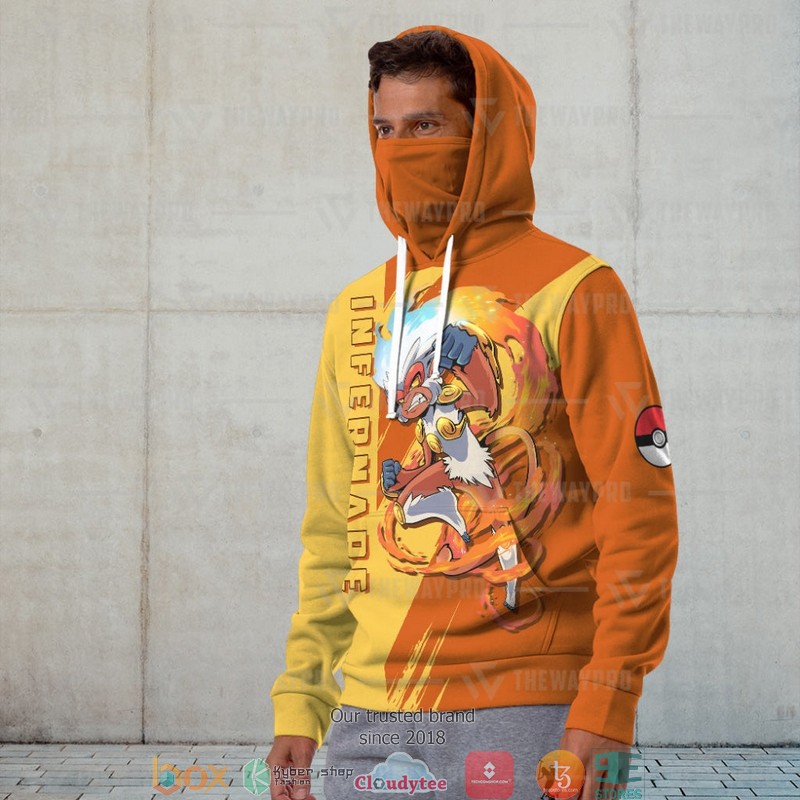 Pokemon Infernape Snood Mask Hoodie 4 Pokemon Infernape Snood Mask Hoodie 1 2 3
