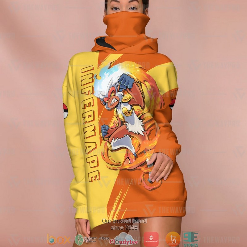 Pokemon Infernape Snood Mask Hoodie 5 Pokemon Infernape Snood Mask Hoodie 1 2 3 4