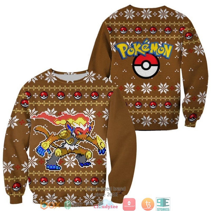 Pokemon Infernape Xmas 3d shirt hoodie