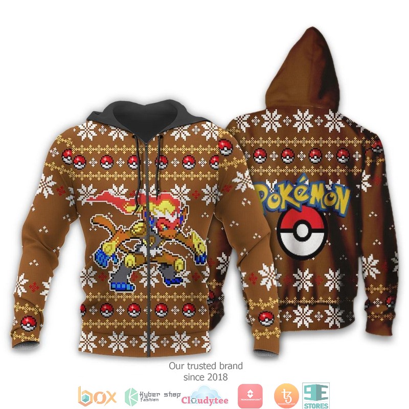 Pokemon Infernape Xmas 3d shirt hoodie 1