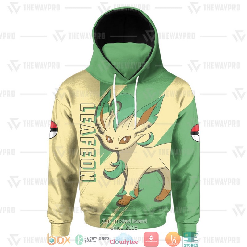 Pokemon Leafeon Snood Mask Hoodie 1