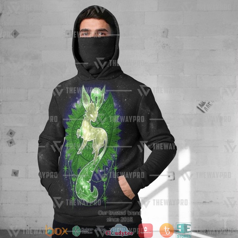 Pokemon Leafeon Starry Snood Mask Hoodie