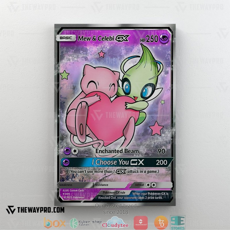 Pokemon Love Mew Celebi GX Custom Canvas 1