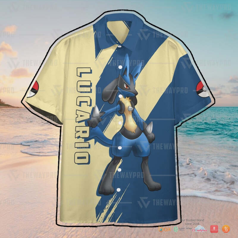 Pokemon Lucario Hawaiian shirt